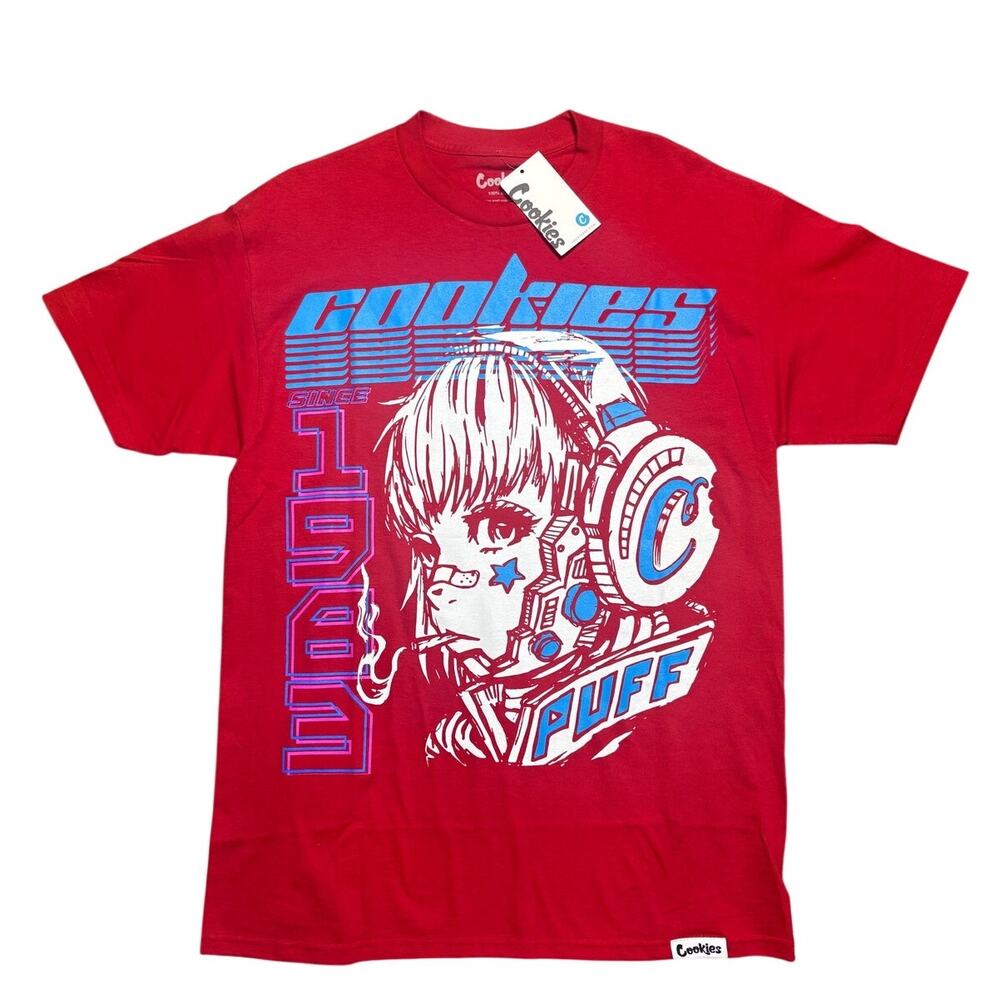 NWT Men's Cookies Red T-Shirt - Size Large, 100% Cotton